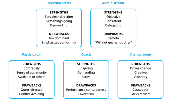 The different leadership roles · Leading Insights